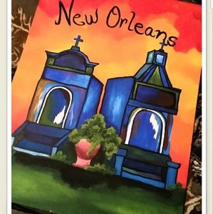 2 New Orleans Paintings. Acrylic.